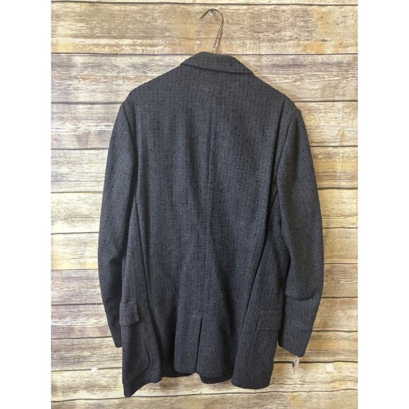 Vintage 1980s Schlesingers West New York Mens Blazer Jacket Size 40L Gray - Picture 2 of 5